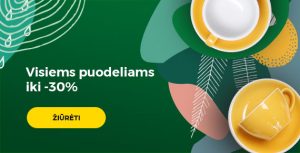 Puodeliams ir stiklinėms iki -30