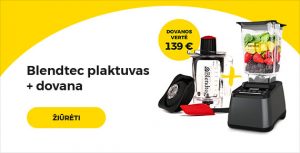 Blendtec plaktuvas + dovana