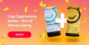 Caprissimo kavos pupelės 1+1
