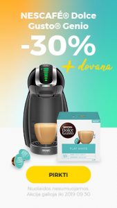NESCAFÉ® Dolce Gusto® GENIO -30% + kapsulės dovanų