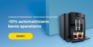 -10% automatiniams kavos aparatams