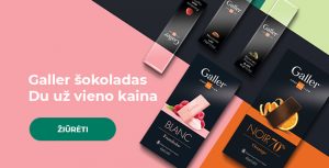Galler šokoladas Du už vieno kaina