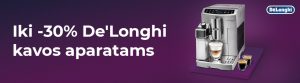 De'Longhi kavos aparatams iki -30%