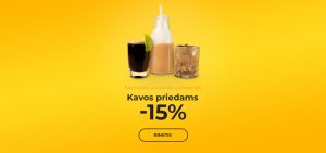 Kavos priedams -15%