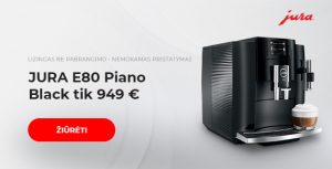 JURA E80 Piano Black tik 949 €