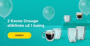 Kavos Draugo stiklinės 1+1