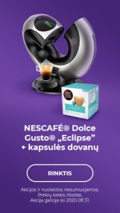 Kavos aparatas NESCAFÉ® Dolce Gusto® „Eclipse” + dovana