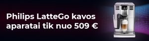 Philips LatteGo kavos aparatai tik nuo 509 €