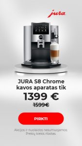 JURA S8 kavos aparatas tik 1399 €