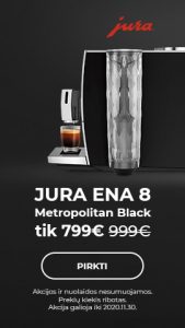 Kavos aparatas JURA „ENA 8 Metropolitan Black“ 799 €