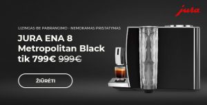 Kavos aparatas JURA „ENA 8 Metropolitan Black“ tik 799 €