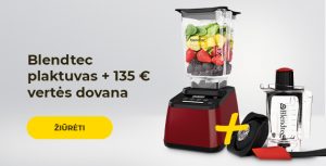 Blendtec plaktuvas + 135 € vertės dovana