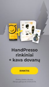 HandPresso rinkiniai + kava dovanų