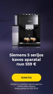 Siemens 5 serijos kavos aparatams -40%