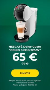 Kavos aparatas NESCAFÉ Dolce Gusto „GENIO S EDG 225.W”