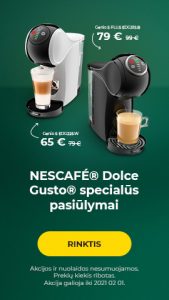 Specialūs NESCAFÉ® Dolce Gusto® „GENIO S” pasiūlymai