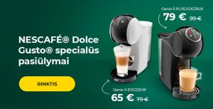 Specialūs NESCAFÉ® Dolce Gusto® „GENIO S” pasiūlymai