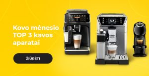 Kovo mėnesio TOP 3 kavos aparatai