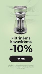 Filtrinėms kavavirėms -10%