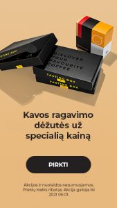 Kavos ragavimo dėžutės už specialią kainą