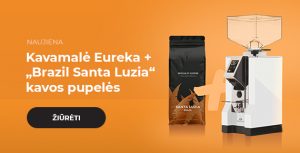 Kavamalė Eureka + „Brazil Santa Luzia“ kavos pupelės