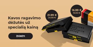 Kavos ragavimo dėžutės už specialią kainą