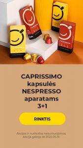 "CAPRISSIMO kapsulės NESPRESSO aparatams 3+1"