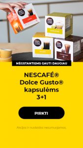 "DOLCE GUSTO kapsulėms 3+1"