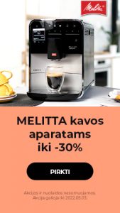 MELITTA kavos aparatams iki -30%