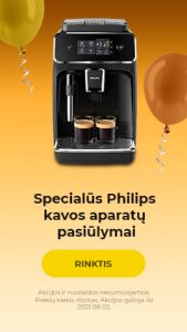 Specialūs Philips kavos aparatų pasiūlymai