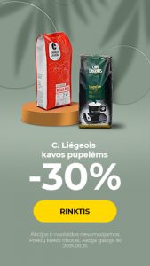 C. Liégeois kavos pupelėms -30%