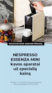 NESPRESSO ESSENZA MINI kavos aparatai už specialią kainą