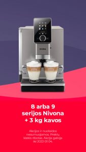8 arba 9 serijos Nivona + 3 kg kavos