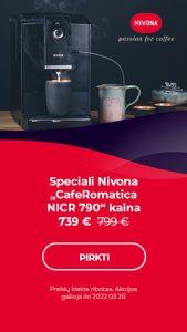 9 serijos Nivona kavos aparatai už specialią kainą