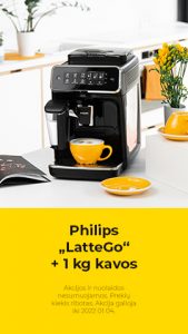 Philips „LatteGo“ + 1 kg kavos