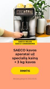 SAECO „Xelsis" ir „GranAroma" kavos aparatai už specialią kainą