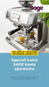 Speciali kaina SAGE kavos aparatams.