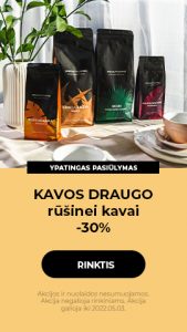 KAVOS DRAUGO rūšinei kavai -30%