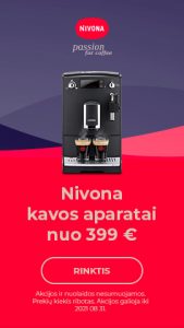 Nivona kavos aparatai nuo 399 €
