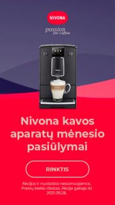 Nivona kavos aparatų mėnesio pasiūlymai