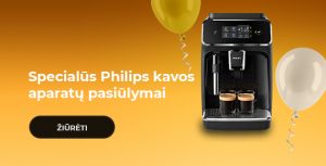 Specialūs Philips kavos aparatų pasiūlymai