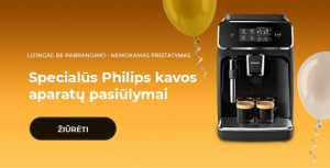 Specialūs Philips kavos aparatų pasiūlymai