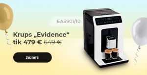 Krups „Evidence EA8901/10“ kavos aparatas tik 479 €