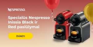 Specialūs Nespresso Inissia Black ir Red pasiūlymai