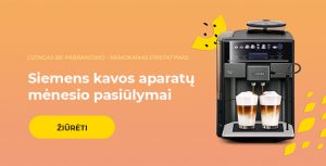 Siemens kavos aparatų mėnesio pasiūlymai