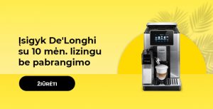 Įsigyk De'Longhi su 10 mėn. lizingu be pabrangimo