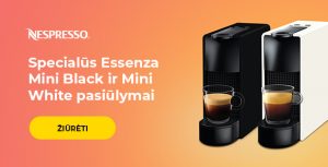 Specialūs Nespresso Essenza Mini Black ir White pasiūlymai