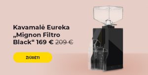 Kavamalė Eureka „Mignon Filtro Black“ 169 € 209 €