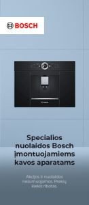 Specialios nuolaidos Bosch įmontuojamiems kavos aparatams