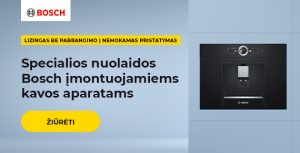 Specialios nuolaidos Bosch įmontuojamiems kavos aparatams